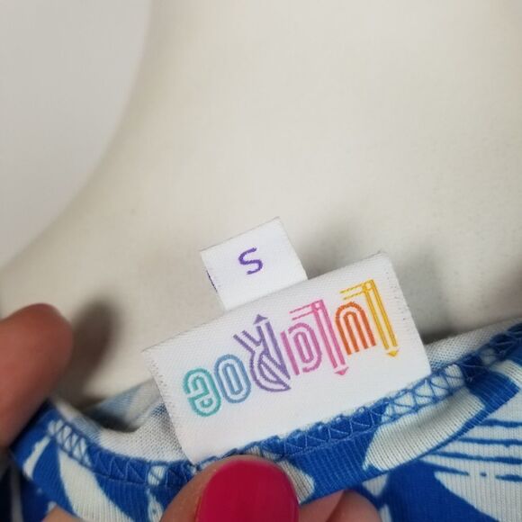 NWT Lularoe Blue & White Julia Dress Size Small - Picture 5 of 6